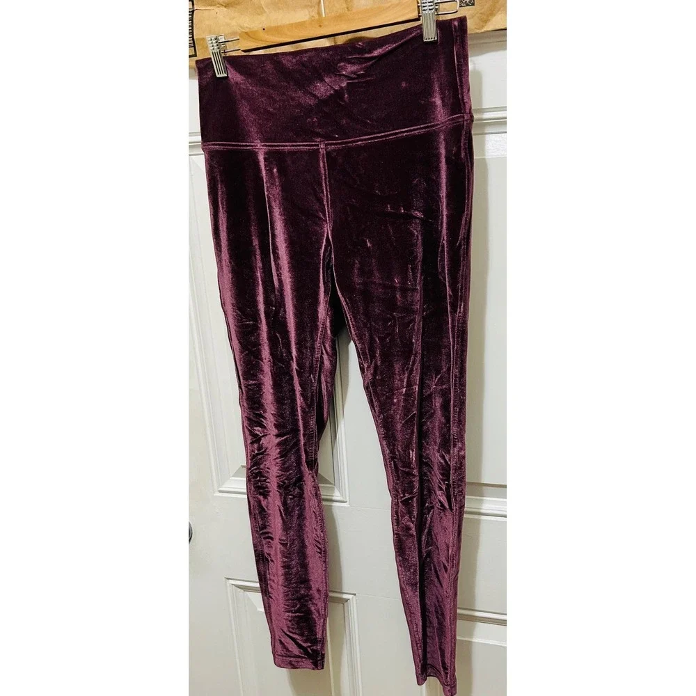 Lululemon Wunder Under High-Rise Tight 28 Crushed Velvet Plum Purple Womens‎ 10 - Picture 3 of 8